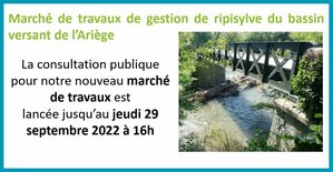 NOUVEAU MARCHÉ DE TRAVAUX DE GESTION DE RIPISYLVE